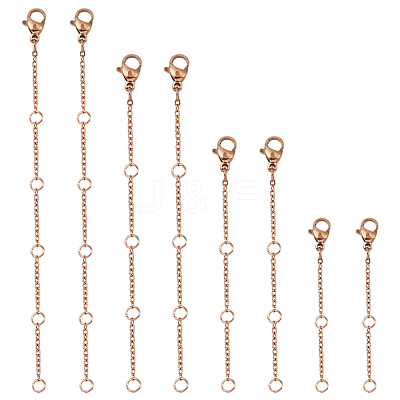 16Pcs 4 Size 304 Stainless Steel Cable Chain Extender STAS-TA0002-33RG-1