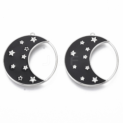Brass Micro Pave Cubic Zirconia Pendants KK-R130-036-01P-NF-1