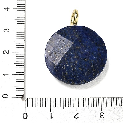 Dyed Natural Lapis Lazuli Faceted Pendants G-A287-02G-14-1