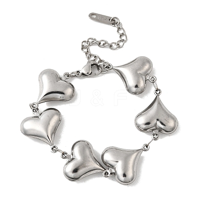 304 Stainless Steel Link Bracelets for Women LS-BJEW-Q041-01D-P-1