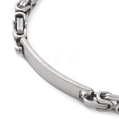 Tarnish Resistant 201 Stainless Steel ID Bracelets BJEW-F331-08P-1