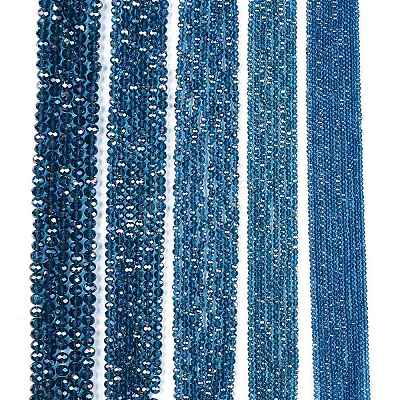 Electroplate Glass Beads Strands EGLA-A044-T6mm-B27-1