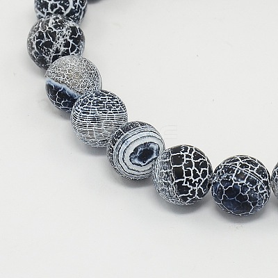 Weathered Agate Beads Strand G-E403-79-4mm-1