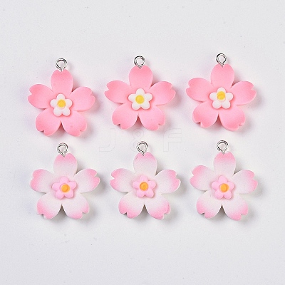 Opaque Resin Pendants RESI-H162-07P-01-1