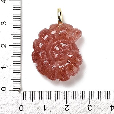 Natural Strawberry Quartz Pendants G-A287-01G-08-1