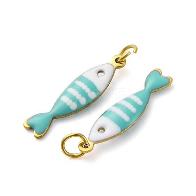 304 Stainless Steel Enamel Pendants X-STAS-E550-40G-02-1