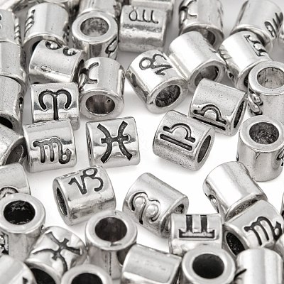 120Pcs 12 Style Alloy European Beads FIND-LS0001-12-1