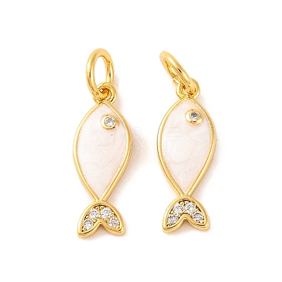 Rack Plating Brass Micro Pave Cubic Zirconia Pendants KK-H486-14G-02-1