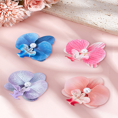4Pcs 4 Colors Cloth Alligator Hair Clips PHAR-LP0002-32-1