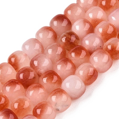 Dyed Natural White Jade Beads Strands G-T138-D11-1
