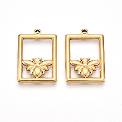 304 Stainless Steel Pendants STAS-N109-17G-1