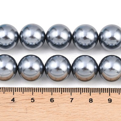 Electroplate Glass Pearl Beads Strands HY-F001-01-1