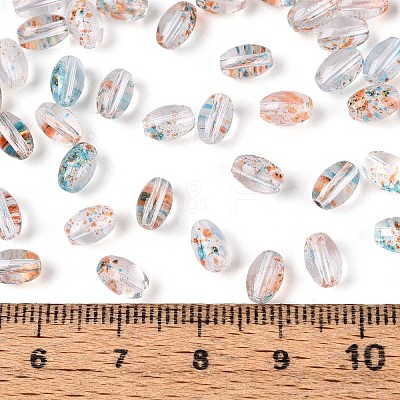 Baking Paint Transparent Glass Beads DGLA-T004-06D-1