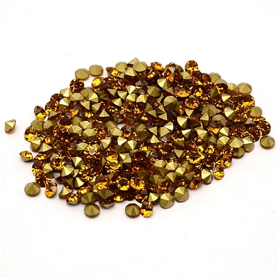 Glass Rhinestone Cabochons RGLA-WH0005-02C-1