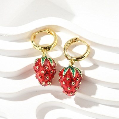 Brass Hoop Earrings EJEW-S251-04A-G-1