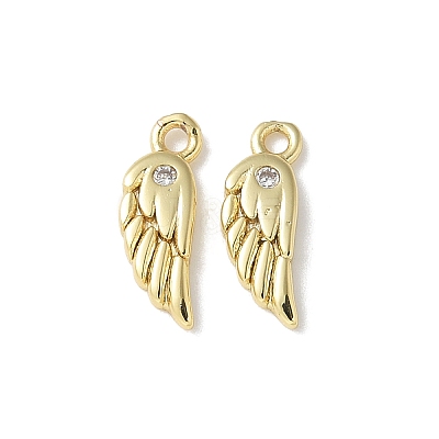 Brass Micro Pave Cubic Zirconia Charms KK-U057-16G-1
