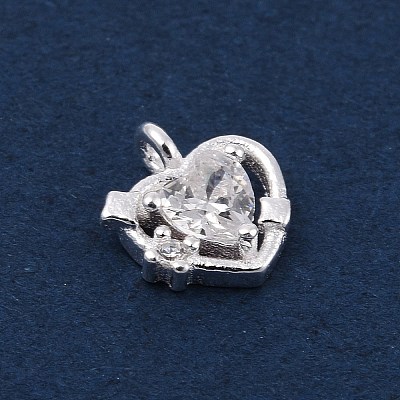 925 Sterling Silver Micro Pave Cubic Zirconia Pendants STER-Q002-02A-1