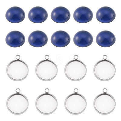 20Pcs 304 Stainless Steel Cabochon Connector Settings DIY-TA0015-44C-1