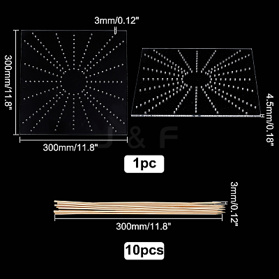Square Acrylic Crochet Blocking Board TOOL-WH0125-68-1