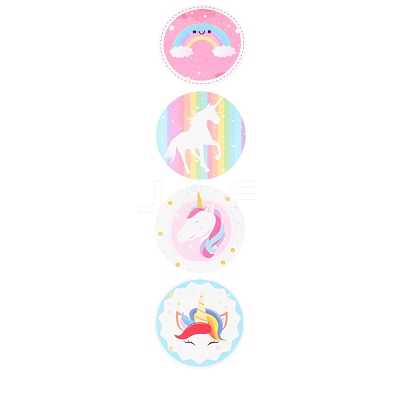 8 Styles Horse Paper Stickers X-DIY-L051-008-1