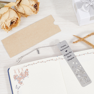 1Pc 304 Stainless Steel Bookmark AJEW-CP0003-87B-1