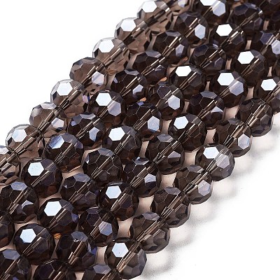 Electroplate Transparent Glass Beads Strands EGLA-A035-T10mm-A13-1