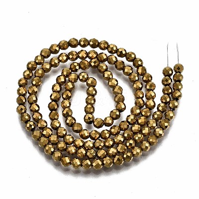 Electroplate Non-magnetic Synthetic Hematite Beads Strands G-T114-60A-G-1