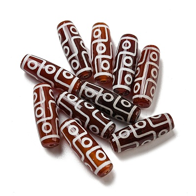Tibetan Style dZi Beads Strands G-P526-A10-1