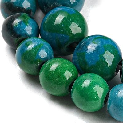 Synthetic Chrysocolla Beads Strands G-L529-B01-8mm-1