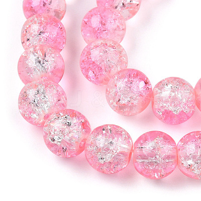 Baking Paint Crackle Glass Bead Strands CCG-S001-8mm-09-A-1