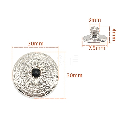 Alloy Decorative Buttons PW-WG1200D-11-1