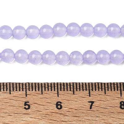 Natural & Dyed Malaysia Jade Bead Strands G-A146-4mm-A18-1