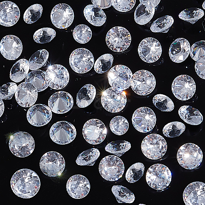 500Pcs Cubic Zirconia Cabochons ZIRC-PH0001-40-1
