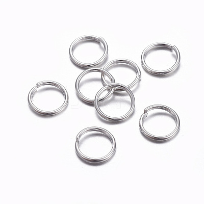 304 Stainless Steel Open Jump Rings X-STAS-E464-09L-S-1