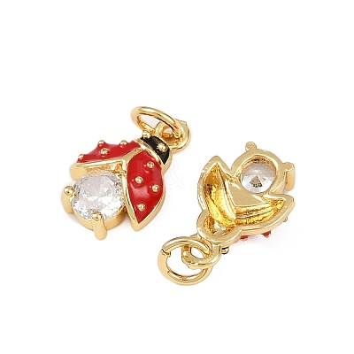 Brass Micro Pave Cubic Zirconia Pendants LS-KK-C095-08B-G-1