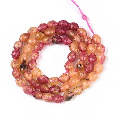 Natural Dyed White Jade Beads Strands G-T142-89F-1