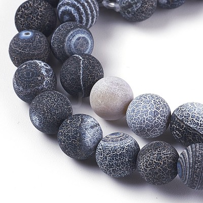 Natural Weathered Agate Beads Strands G-P414-A06-1