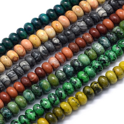Natural & Synthetic Gemstone Beads Strands G-E507-M-8mm-1