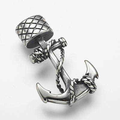 304 Stainless Steel Anchor Hook Clasps STAS-F063-59-1