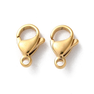 304 Stainless Steel Lobster Claw Clasps STAS-V007-01D-G-1