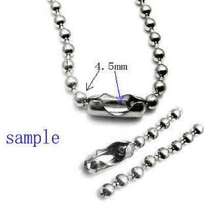 Tarnish Resistant Stainless Steel Ball Chain Connectors X-STAS-L018C-P-1