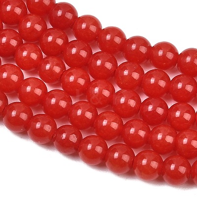 Natural Dyed White Jade Beads Strands GG-CBAEB22-B01-4mm-06-1