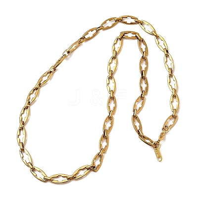 2Pcs 2 Styles 304 Stainless Steel Cross Link Chain Necklaces for Couple NJEW-JN05433-1