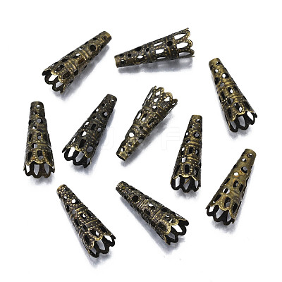 Iron Filigree Bead Cones E057Y-NFAB-1
