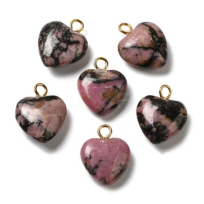 Natural Rhodonite Pendants G-E603-01G-05-1