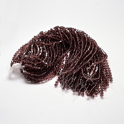 Imitate Austrian Crystal Bicone Glass Beads Strands GLAA-F029-5x5mm-05-1