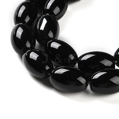 Natural Black Onyx Agate Beads Strands G-NH0019-C05-13-1