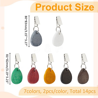 14Pcs 7 Styles Marble Tablecloth Weights AJEW-WR0002-54-1