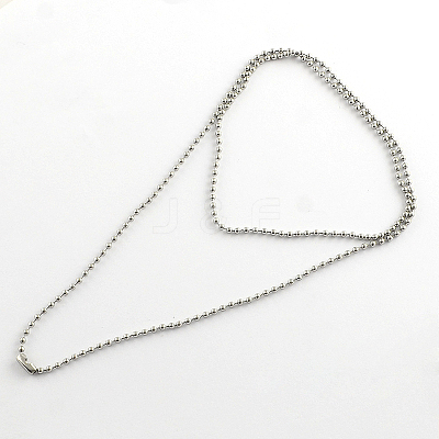 Tarnish Resistant 304 Stainless Steel Ball Chain Necklace Making NJEW-R225-05-1