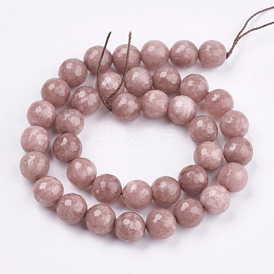 Natural White Jade Bead Strands X-G-R166-10mm-16-1